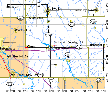 Buchanan County, IA map