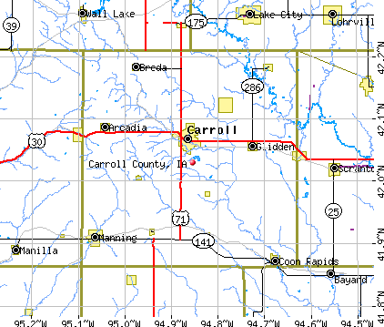 Carroll County, IA map