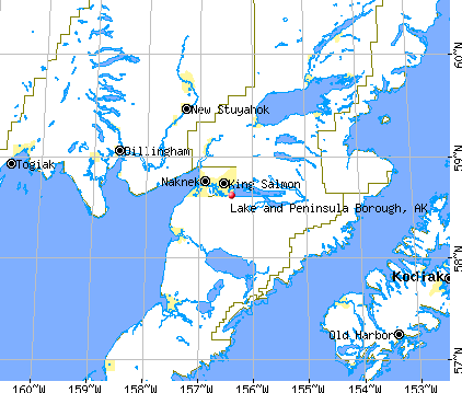 Lake and Peninsula Borough, AK map