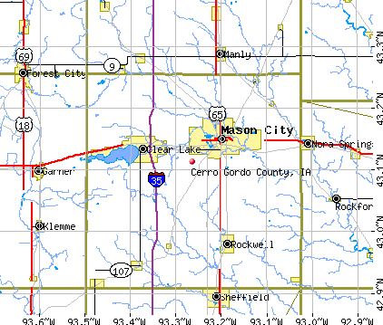 Cerro Gordo County, IA map