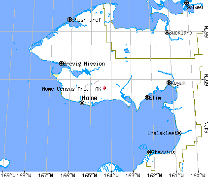 Nome Census Area, AK map