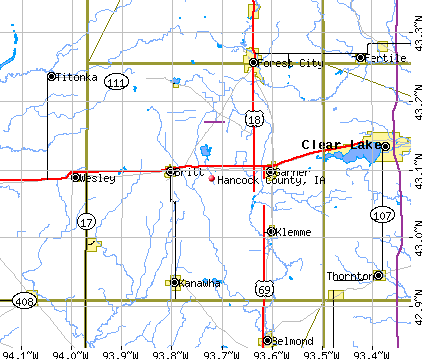 Hancock County, IA map