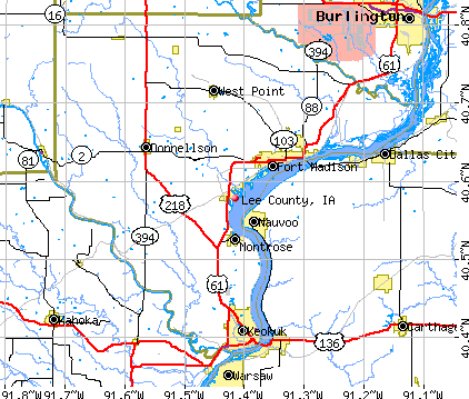 Lee County, IA map