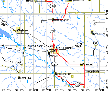 Mahaska County, IA map