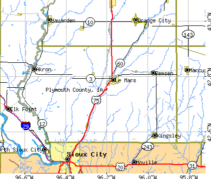 Plymouth County, IA map