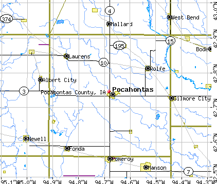 Pocahontas County, IA map
