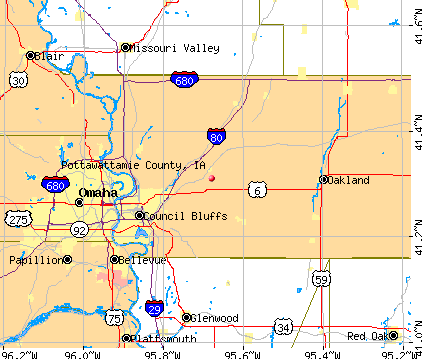 Pottawattamie County, IA map