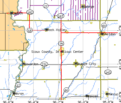 Sioux County, IA map