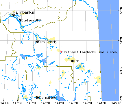 Southeast Fairbanks Census Area, AK map