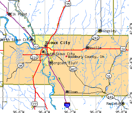 Woodbury County Iowa Map Woodbury County, Iowa Detailed Profile - Houses, Real Estate, Cost Of  Living, Wages, Work, Agriculture, Ancestries, And More