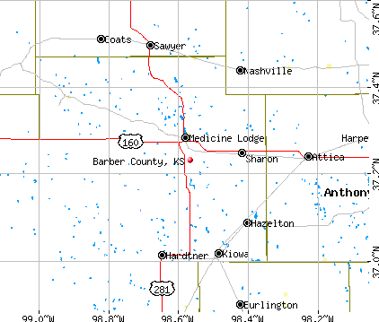 Barber County, KS map