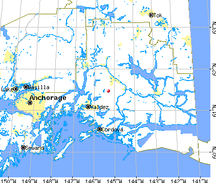 Valdez-Cordova Census Area, AK map