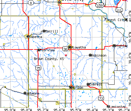 Brown County, KS map