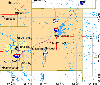 Butler County, KS map
