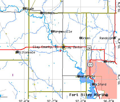 Clay County, KS map