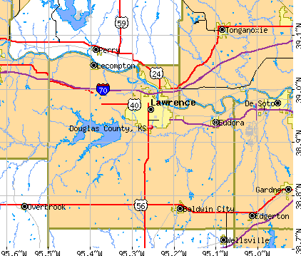 Douglas County, KS map