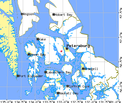Wrangell-Petersburg Census Area, AK map