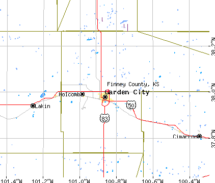 Finney County, KS map