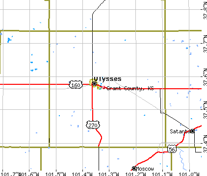 Grant County, KS map