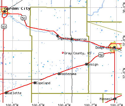 Gray County, KS map