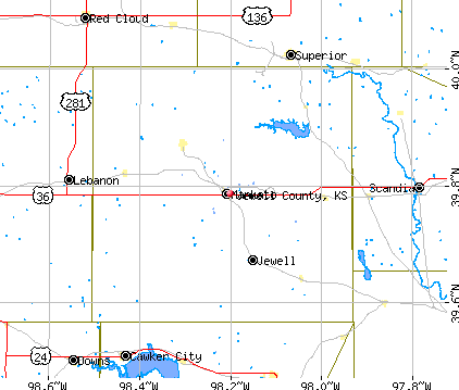 Jewell County, KS map