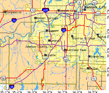 Johnson County, KS map
