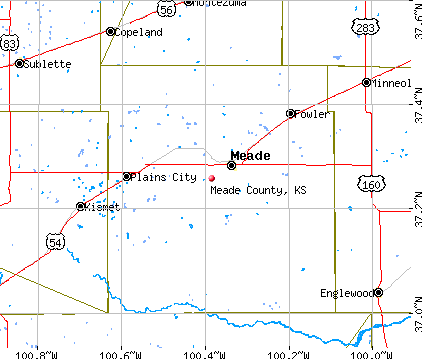 Meade County, KS map