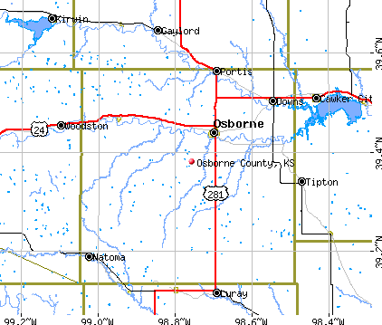 Osborne County, KS map