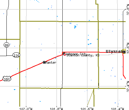 Stanton County, KS map