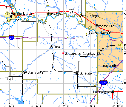 Wabaunsee County, KS map