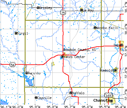 Woodson County, KS map