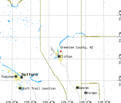 Greenlee County, AZ map