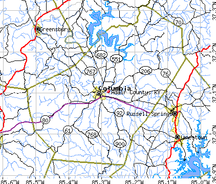 Adair County, KY map