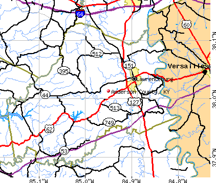 Anderson County, KY map