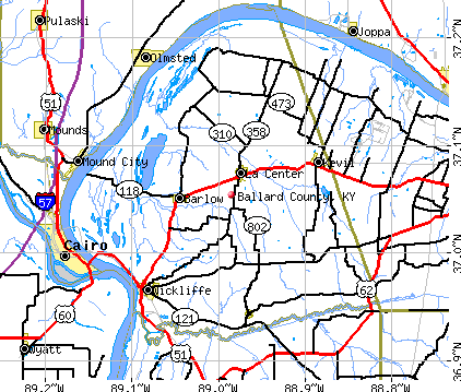 Ballard County, KY map
