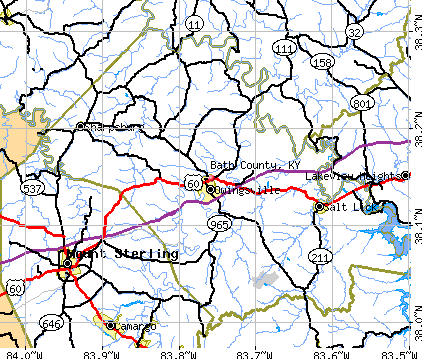 Bath County, KY map