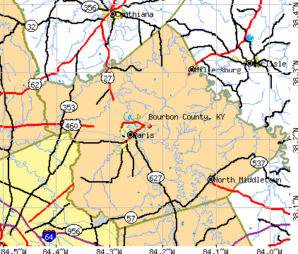 Bourbon County, KY map