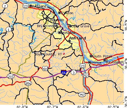 Boyd County, KY map