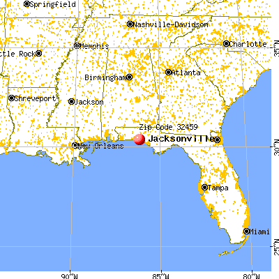 Miramar Beach, FL (32459) map from a distance