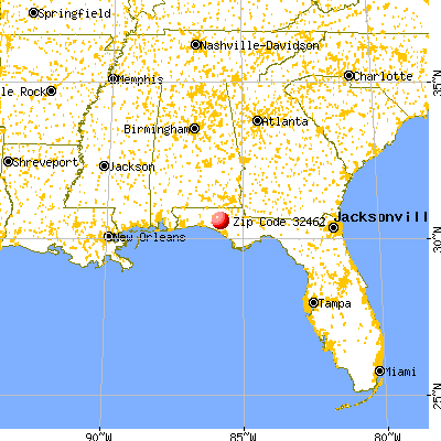 Vernon, FL (32462) map from a distance