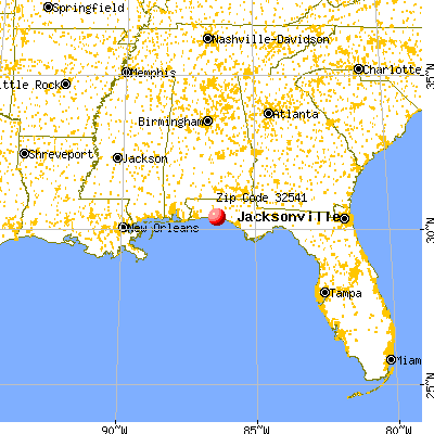 Destin, FL (32541) map from a distance