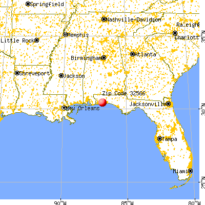 Navarre, FL (32566) map from a distance