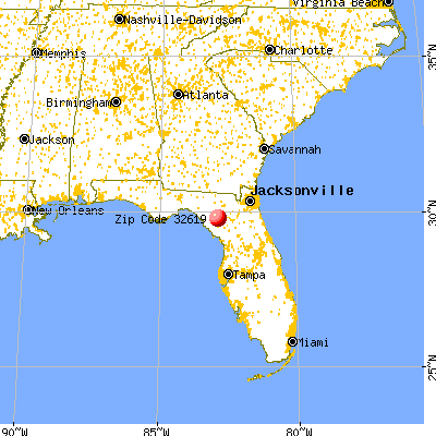 Bell, FL (32619) map from a distance