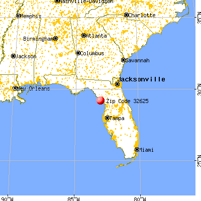 Cedar Key, FL (32625) map from a distance