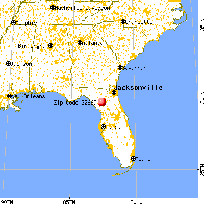 Newberry, FL (32669) map from a distance