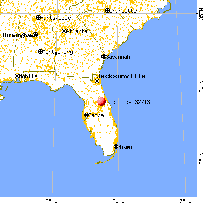 De Bary, FL (32713) map from a distance