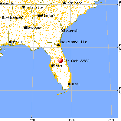 Orlando, FL (32839) map from a distance