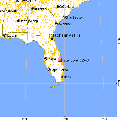 Fellsmere, FL (32948) map from a distance