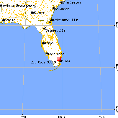 Miramar, FL (33029) map from a distance