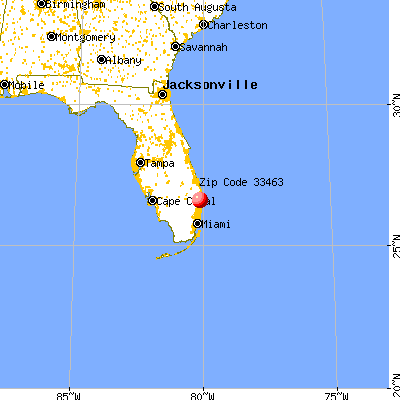 Greenacres, FL (33463) map from a distance